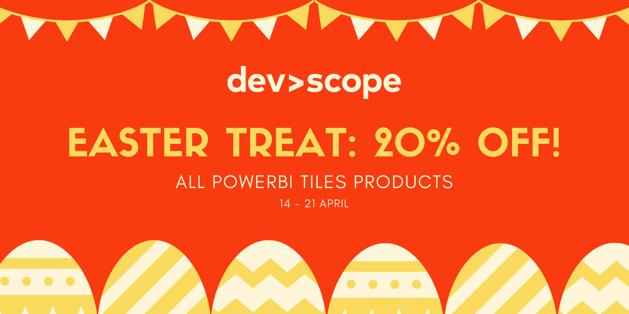 We have an Easter treat for you: 20% off all PowerBI Tiles products!