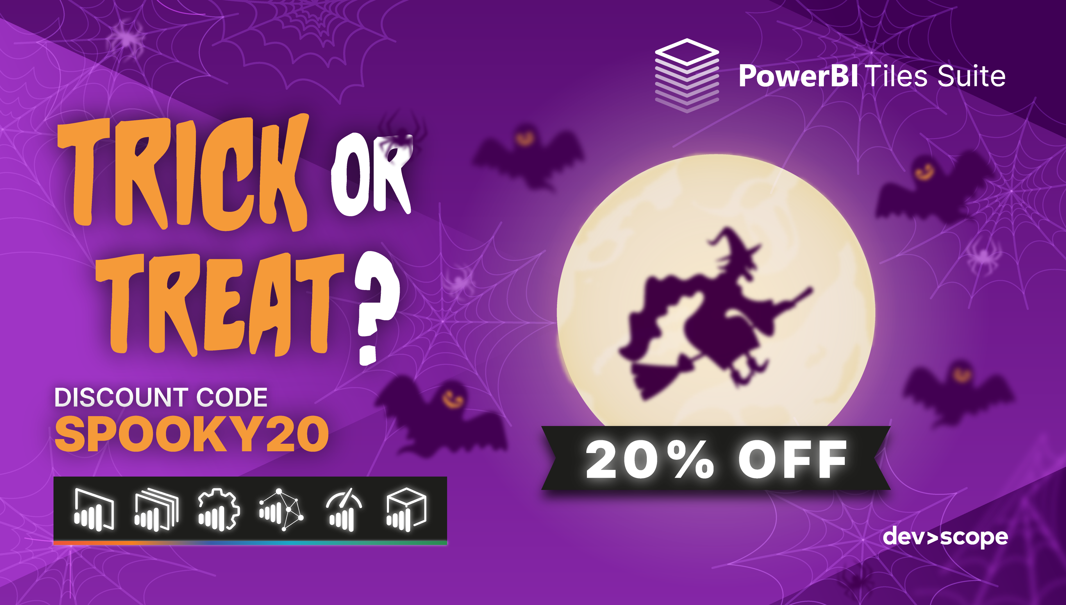 Let the Halloween Spooky Sale Begin β 20% Off PowerBI Tiles Suite! π»
