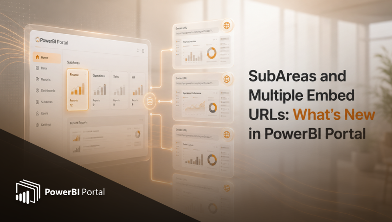 SubAreas and Multiple Embed URLs: What’s New in PowerBI Portal